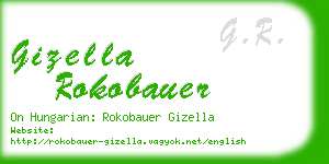 gizella rokobauer business card